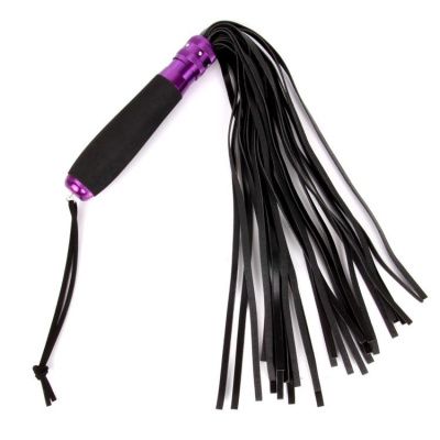 Черный флоггер с черно-фиолетовой металлической ручкой Notabu - 45 см. от Bior toys