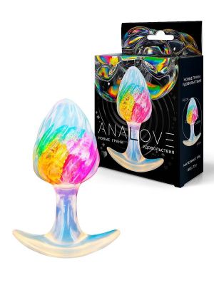 Яркая анальная пробка со спиралевидным рельефом - 9 см. от AnaLove