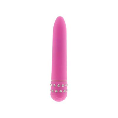 Розовый мультискоростной вибратор DIAMOND PINK SUPERBE VIBE - 15 см. от Toy Joy