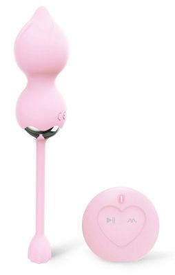 Розовые вагинальные шарики LOTUS с пультом ДУ от Otouch