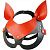 Красно-черная кожаная маска «Кошечка» от Sitabella