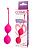 Розовые двойные вагинальные шарики с хвостиком Cosmo от Bior toys