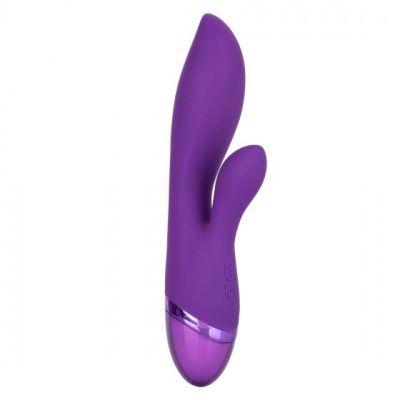 Фиолетовый вибромассажер-кролик Aura Dual Lover - 20,25 см. от California Exotic Novelties