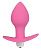 Розовая коническая анальная вибровтулка с ограничителем - 8 см. от Bior toys