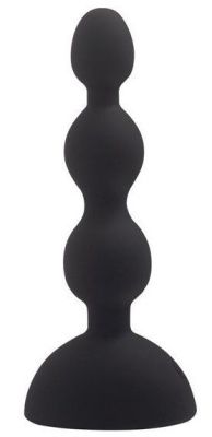 Черный анальный вибростимулятор Anal Beads S - 14,5 см.  от Howells