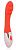 Красный ребристый вибромассажер с 10 режимами вибрации от Bior toys