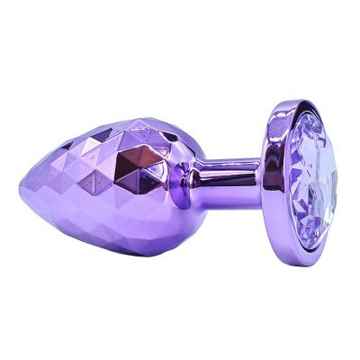 Фиолетовая алюминиевая текстурная анальная пробка - 6 см. от Kanikule