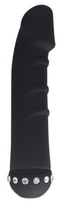 Черный вибратор SPARKLE SUCCUBI VIBRATING DONG - 14,5 см. от Howells