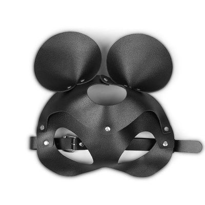Пикантная черная маска «Озорная мышка» с заклепками от Сима-Ленд