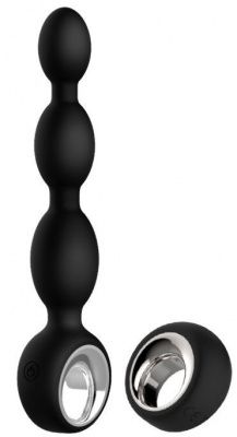 Черный анальный вибромассажер DIONE REMOTE - 16 см. от Dream Toys