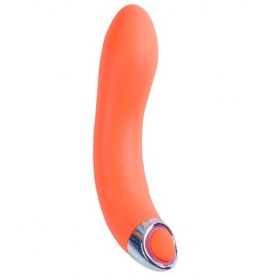 Оранжевый гладкий G-вибратор из силикона PURRFECT SILICONE G-SPOT VIBRATOR - 17,7 см. от Dream Toys
