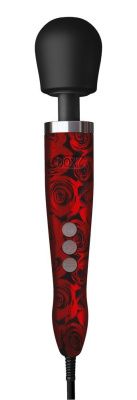 Красно-черный жезловый вибратор Doxy Die Cast с розами от Doxy