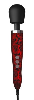 Красно-черный жезловый вибратор Doxy Die Cast с розами от Doxy