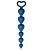 Синяя анальная цепочка Heart Ray - 17,5 см. от Le Frivole