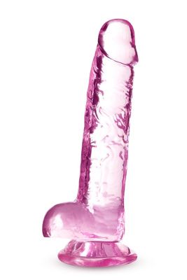 Розовый фаллоимитатор 7 Inch Crystalline Dildo - 17,7 см. от Blush Novelties
