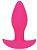 Розовая коническая анальная вибровтулка с ограничителем - 8,5 см. от Bior toys