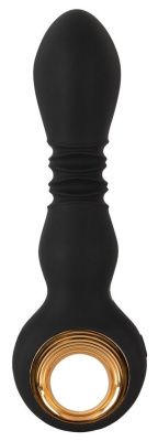 Черный вибратор с мощной поступательной стимуляцией Strong Thrusting Vibrator от Orion