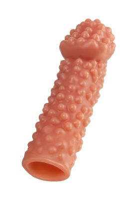 Реалистичная насадка на пенис с бугорками - 16,5 см. от KOKOS