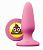 Розовая силиконовая пробка среднего размера Emoji SHT - 10,2 см. от NS Novelties