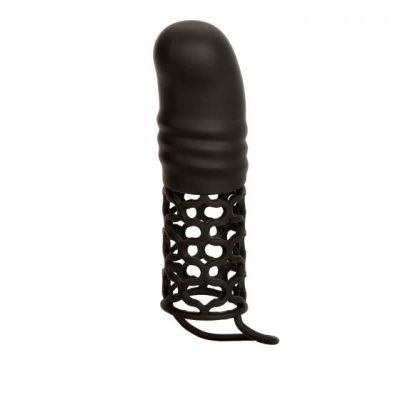 Черная удлиняющая насадка на пенис Silicone 2 Extension - 14,5 см. от California Exotic Novelties