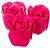 Мыльные розы в подарочной коробке  Навсегда в моём сердце  - 3 шт. от Сима-Ленд