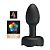 Черная анальная вибропробка с подсветкой Olman - 8,8 см. от Baile