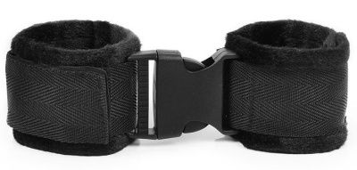 Черные мягкие наручники на липучке от Bior toys