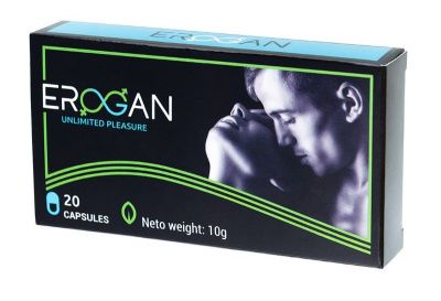Возбуждающие капсулы для мужчин Erogan - 20 капсул (300 мг.) от Мистер ИКС Трейд