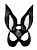 Черная маска зайки с белым мехом на ушках Miss Bunny от БДСМ Арсенал