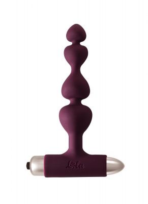 Бордовая анальная вибропробка-елочка New Edition Excellence - 15 см. от Lola toys