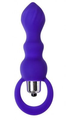 Фиолетовая анальная вибровтулка Curvy - 14 см. от ToyFa