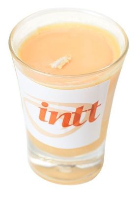 Массажная свеча для поцелуев Peach с ароматом персика - 30 гр. от INTT