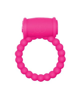 Розовое эрекционное кольцо Rings Drums от Lola toys