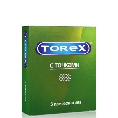 Текстурированные презервативы Torex  С точками  - 3 шт. от Torex