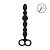 Черная анальная цепочка Beaded Silicone Anal Probe with Double Loop - 24 см. от Shots Media BV