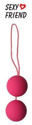 Розовые вагинальные шарики BALLS на шнурке от Bior toys