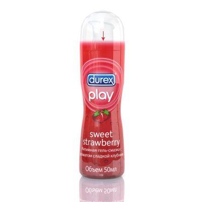 Интимная гель-смазка DUREX Play Sweet Strawberry с ароматом сладкой клубники - 50 мл. от Durex