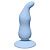 Голубая анальная пробка Waved Anal Plug Blue - 11 см. от Lola toys