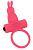 Красное эрекционное виброкольцо-зайчик со съемной вибропулей от Bior toys