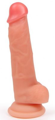 Телесный реалистичный фаллоимитатор на присоске от Bior toys