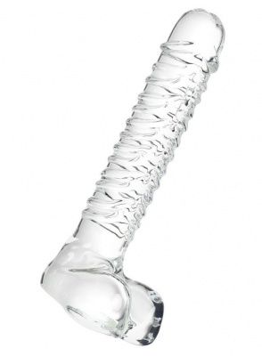 Стеклянный прозрачный фаллоимитатор Sexus Glass - 21 см. от Sexus