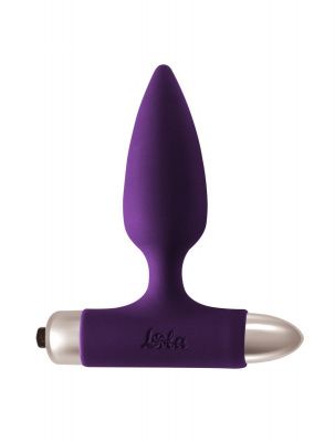Фиолетовая анальная вибропробка New Edition Glory - 11 см. от Lola toys