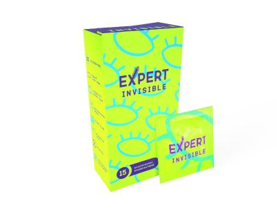 Ультратонкие презервативы Expert Invisible - 15 шт. от Expert