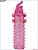 Розовая гелевая насадка с бусинками - 15 см. от Eroticon