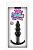 Чёрная анальная пробка Jelly Rancher T-Plug Ripple - 10,9 см. от NS Novelties