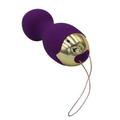 Фиолетовые вагинальные шарики Lust с вибрацией от RestArt