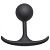 Черная анальная пробка с утяжелением Premium Silicone 3.3  Weighted Round Plug - 8,4 см. от XR Brands