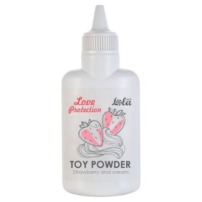 Пудра для игрушек Love Protection с ароматом клубники со сливками - 30 гр. от Lola toys