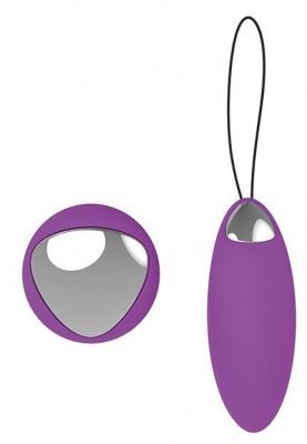 Фиолетовое перезаряжаемое виброяйцо Remote Duo Pleasure от Dream Toys