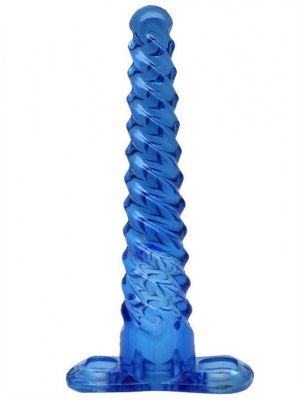 Синий спиралевидный анальный конус - 17 см. от Eroticon